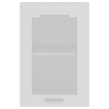 Hanging Glass Cabinet Lyon White 40x31x60 cm Engineered Wood 802505