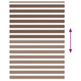 Zebra Blind Brown 160x230 cm Fabric Width 155.9 cm Polyester 4014403