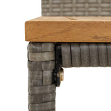 3 Piece Garden Bar Set Grey Poly Rattan&Solid Wood Acacia 3187715