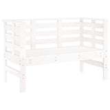 Garden Bench White Solid pine wood 111.5 x 53 x 71 cm Durable 825136