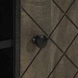 TV Cabinet Black 105x33x46 cm Solid Wood Mango 4017684