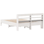 Bed Frame without Mattress White 140x190 cm Solid Wood Pine 3306901