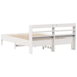 Bed Frame without Mattress White 140x190 cm Solid Wood Pine 3306901