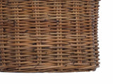 Planter Basket with Storage 3 pcs Brown Kubu Rattan 42020956