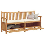 Garden Storage Bench Brown 180 x 60 x 90 cm Solid teak wood 42001961