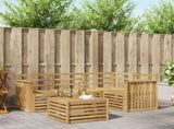 Outdoor Sofa Set 5 pcs White 59 x 59 x 37 cm Solid Acacia Wood 3391789