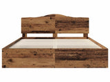 Bed Frame with Headboard Old Wood 140 x 190 cm Solid Pine Wood 3413315