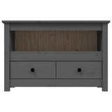 TV Cabinet Grey 79x35x52 cm Solid Wood Pine 821499