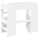 Loft Bed Frame with Desk White 100 x 200 cm Engineered Wood 3410459