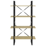4-Tier Book Cabinet Sonoma Oak 80x30x140 cm Engineered Wood 806460