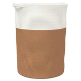 Storage Basket Brown and White 49x65 cm Cotton 358493