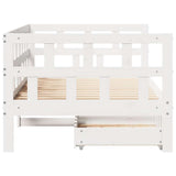 Daybed with Drawers without Mattress White 90x190 cm Single Solid Wood 3302088