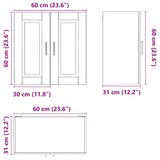 Kitchen Wall Cabinet Porto Smoked Oak Engineered Wood 854062