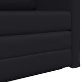 Folding Sofa Bed Black 124 x 71 x 78 cm Faux Leather 42030518