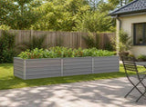 Raised Garden Bed Grey 240 x 80 x 55 cm cold-rolled steel 8006409