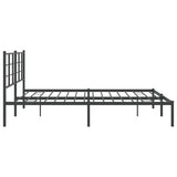 Metal Bed Frame without Mattress with Headboard Black 183x213cm 355566