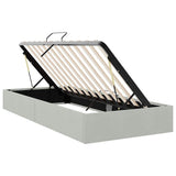 Storage Bed with Mattress Light Grey 100 x 203 cm Velvet 3370132
