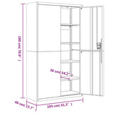 File Cabinet Black 105x40x180 cm Steel 339770