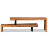 TV Stand Unique natural wood grain Solid Acacia Wood Medium 244583