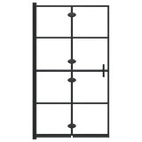 Folding Shower Enclosure ESG 80x140 cm Black 150743