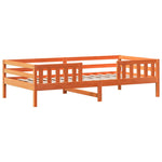 Bed Frame with Roof without Mattress Wax Brown 90x190 cm Single 3282167