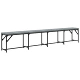 Dining Bench Light Grey 248x32x45 cm Steel and Fabric 835227