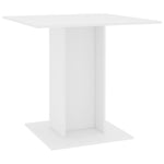 ZNTS Dining Table White 80x80x75 cm Engineered Wood 800252