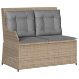 Garden Bench Beige Poly Rattan 3394452