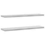 ZNTS Wall Shelves 2 pcs 100x23.5x3 cm Silver Stainless Steel 30280