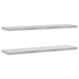 Wall Shelves 2 pcs 100x23.5 cm Silver Stainless Steel 30280