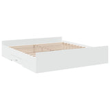Bed Frame with Drawers without Mattress White 200x200 cm 3280265