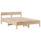 Bed Frame without Mattress 135x190 cm Solid Wood Pine 3306942
