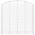 Arched Gabion Basket 200x50x180/200 cm Galvanised Iron 153479