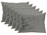 Cushion Cover 6 pcs HEERLEN Dark Grey 80 x 80 cm Flannel 913772