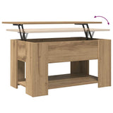Coffee Table Artisan Oak 79x49x41 cm Engineered Wood 856929