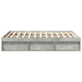 Bed Frame without Mattress Concrete Grey 150x200 cm King Size King Size 3203869