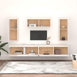 TV Cabinets 5 pcs White Solid Wood Pine 3100245