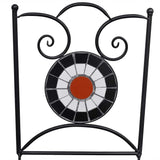Garden Chair Set of 2 Terracotta Powder-coated iron Foldable 41535