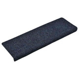Stair Mats Self-adhesive 15 pcs 65x21x4 cm Blue Rectangular Edge 134566