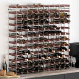 Wine Rack for 120 Bottles Brown Solid Wood Pine 340895