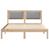 Bed Frame with Upholstered Headboard Light Grey 140 x 200 cm 878254