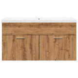 Bathroom Sink Cabinet with Built-in Basin Artisan Oak 3328586
