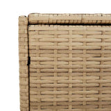 Garden Storage Box with Wheels Mix Beige 283L Poly Rattan 365319