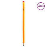 HB Pencils 1000 pcs 0.7 x 18.5 cm Yellow Solid Poplar Wood 42042092
