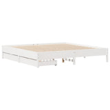Bed Frame without Mattress White 180x200 cm Super King Solid Wood Pine 3301702
