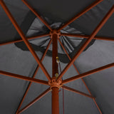 Garden Parasol with Wooden Pole 200x300 cm Anthracite 44513
