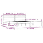Bed Frame without Mattress 180x200cm White Super King Size 810446