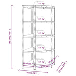 5-Layer Corner Shelf Blue Steel&Engineered Wood 152873