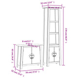 2 Piece Bathroom Furniture Set Solid Wood Pine 3223456