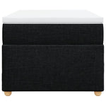 ZNTS Box Spring Bed with Mattress Black 90x200 cm Fabric 3285347